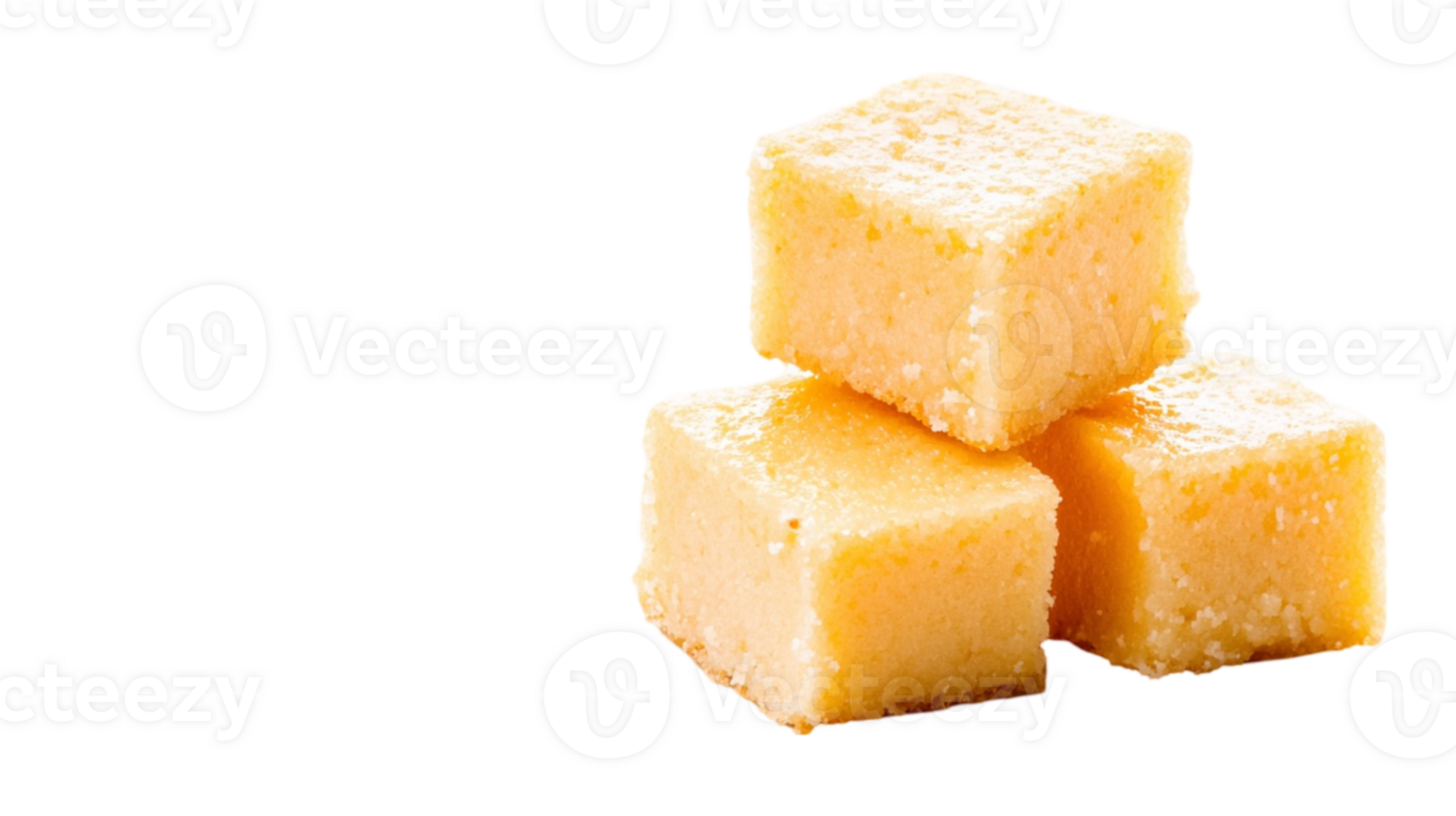 Stacked golden sugar cubes png