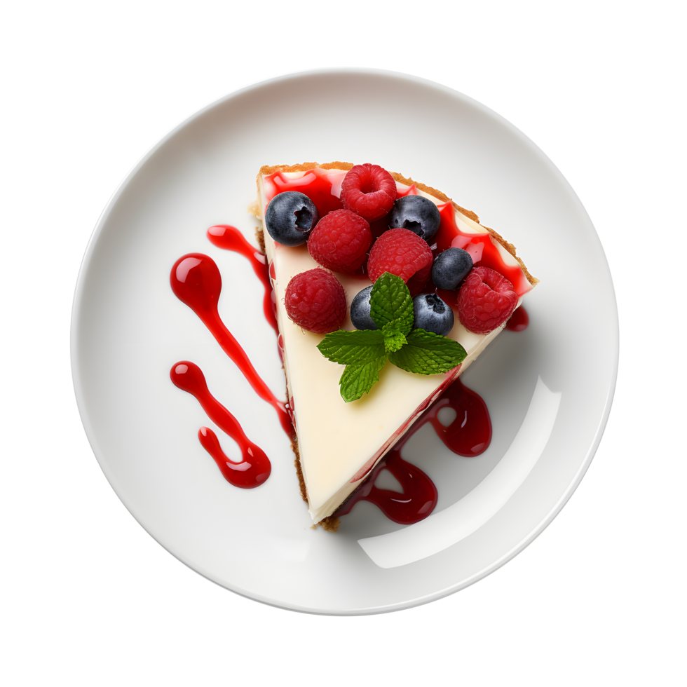 cheesecake with berries and berries on a plate png