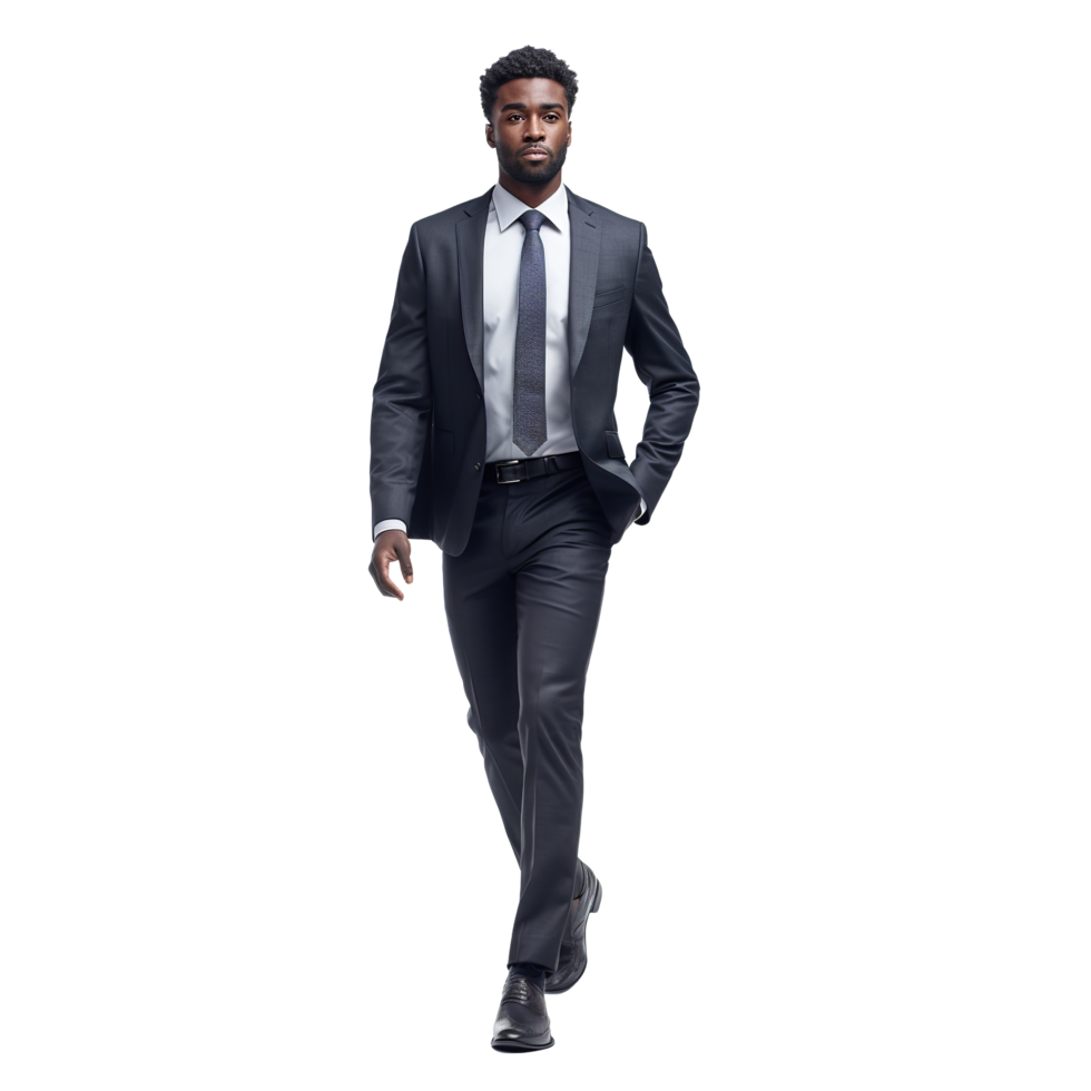 A man in a suit and tie walking png