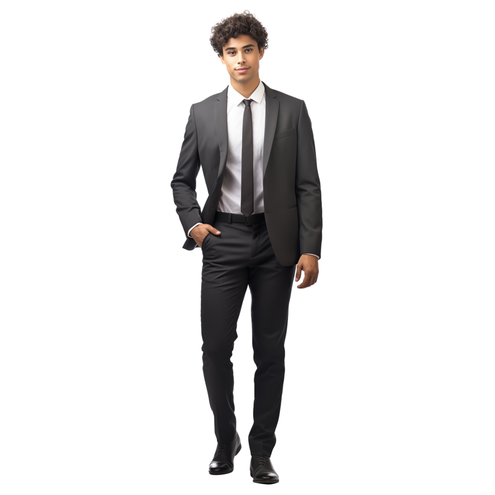A man in a suit and tie standing up png