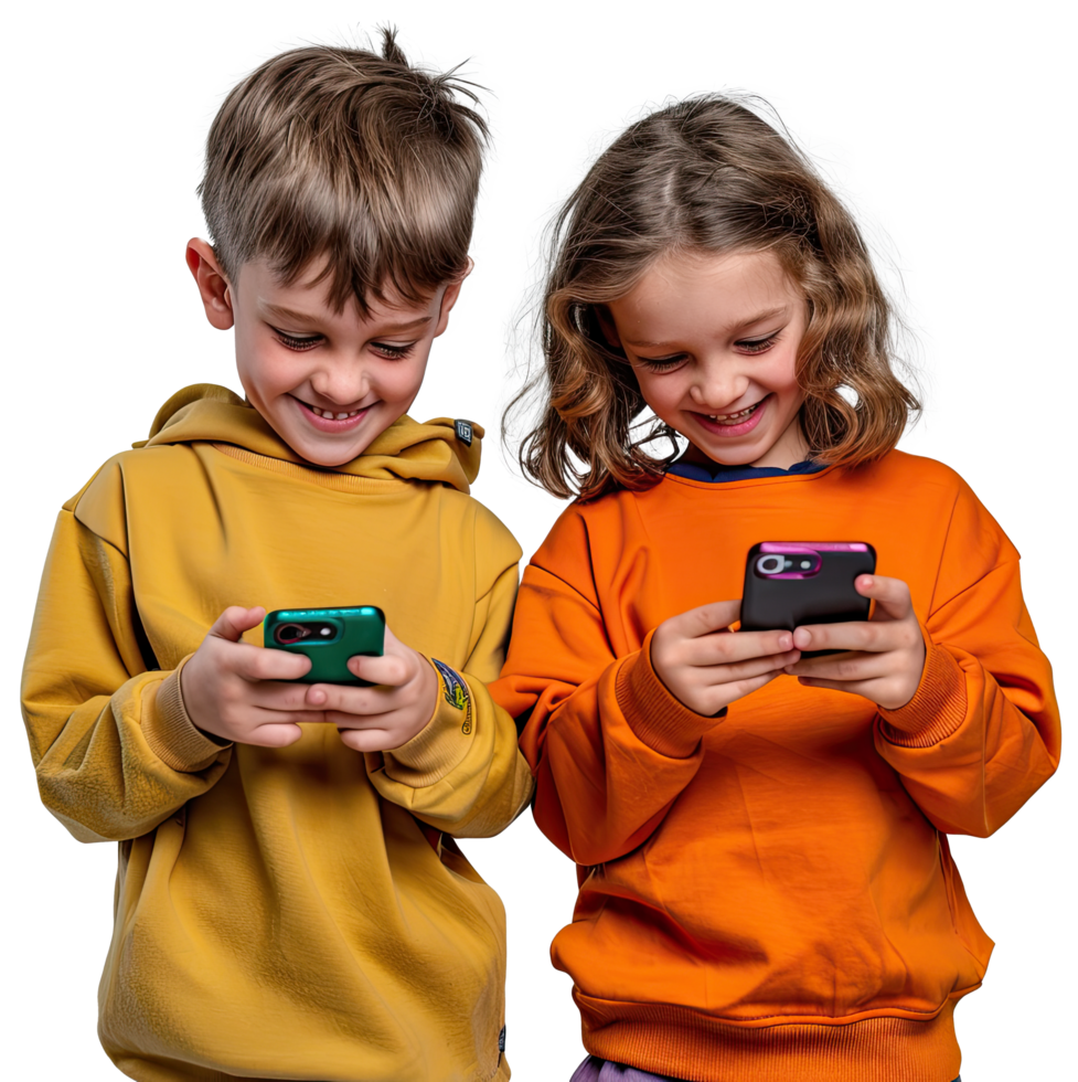 two children are standing next to each other png