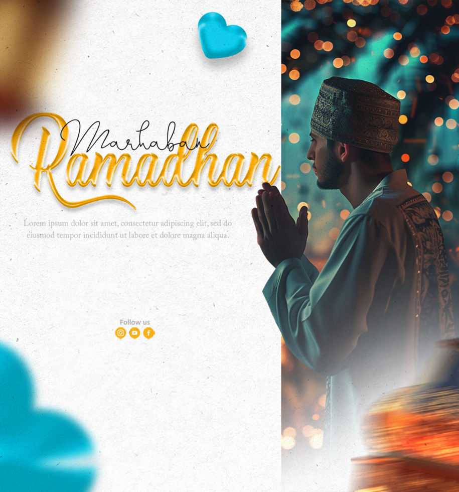 Ramadan greeting card psd