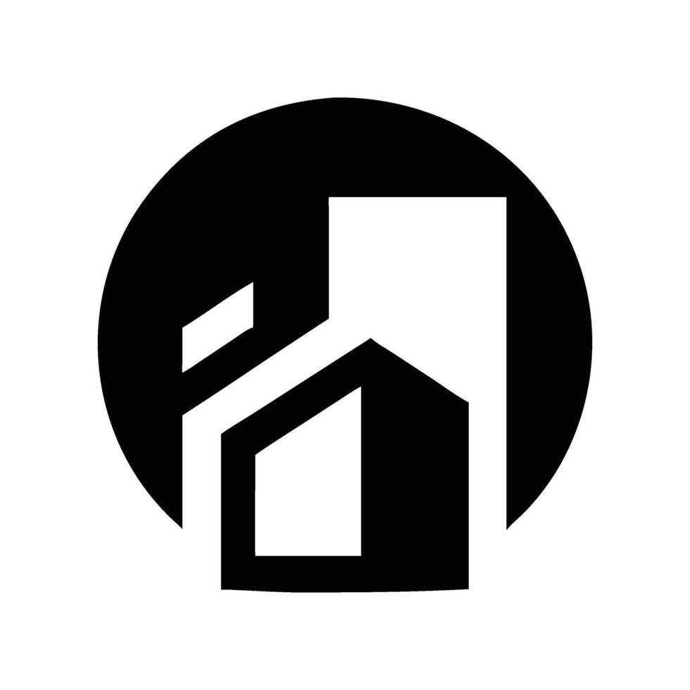a black real estate logo vector