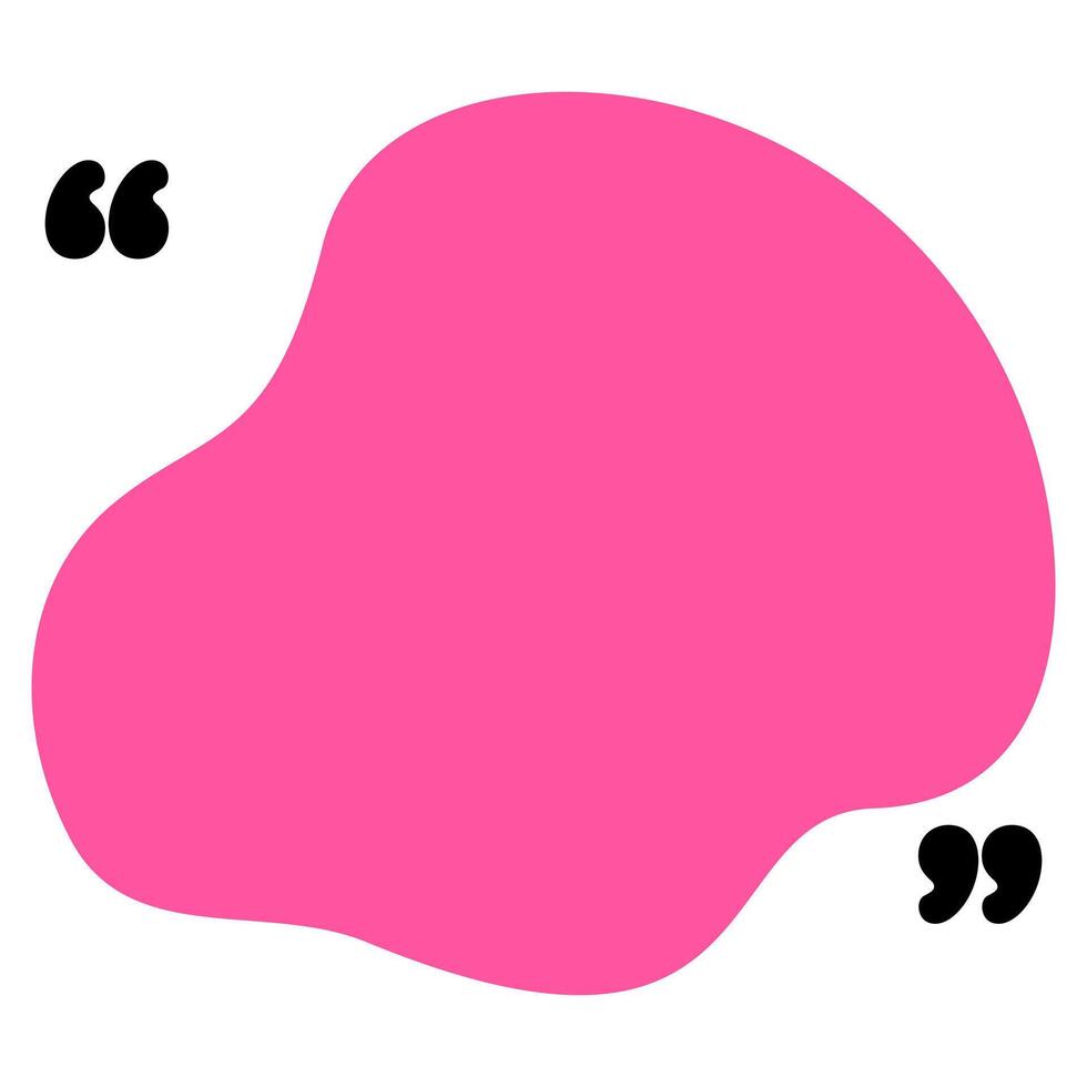 abstract shape quote frame, pink color. vector