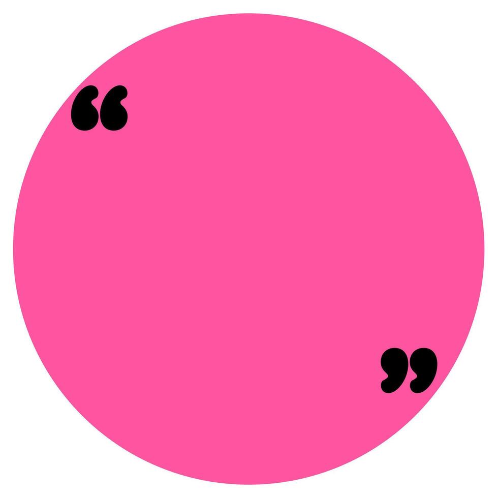 Circle frame with quotation mark and copy space for text vector