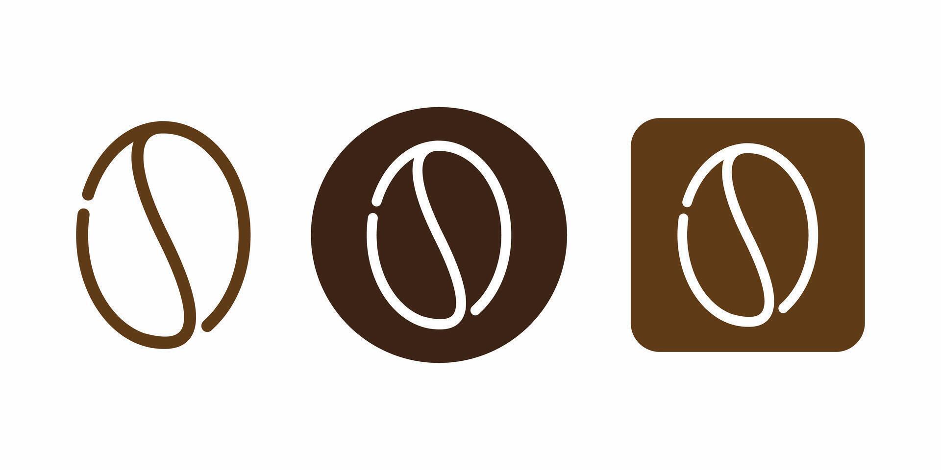 Minimalist Coffee Bean Icon, High Quality Illustration design vector