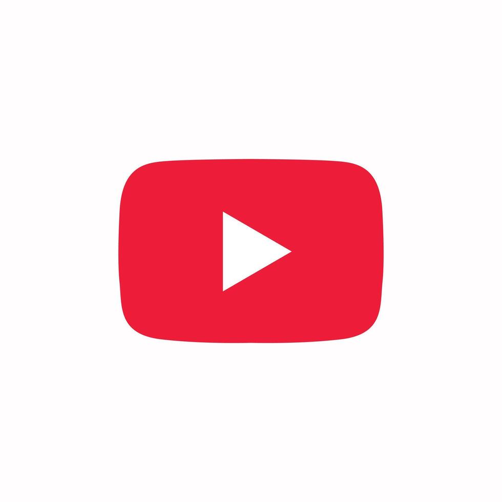 YouTube Social Media Icon High Quality Graphics for Web and App Design vector