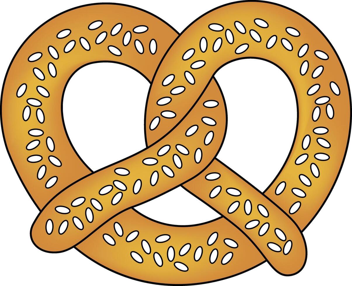 Beautifull Pretzel clipart vector