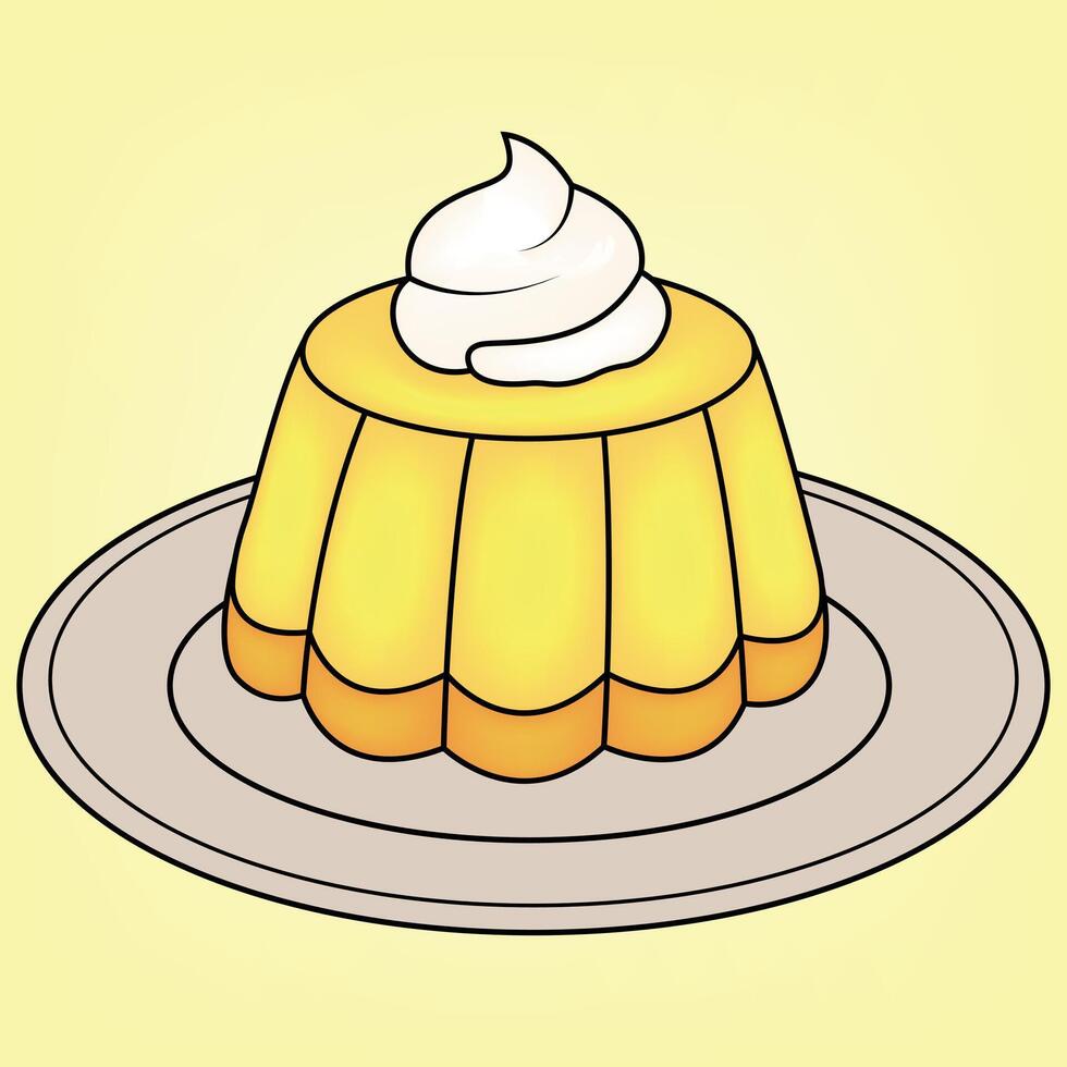 Beautiful Pudding Clipart vector