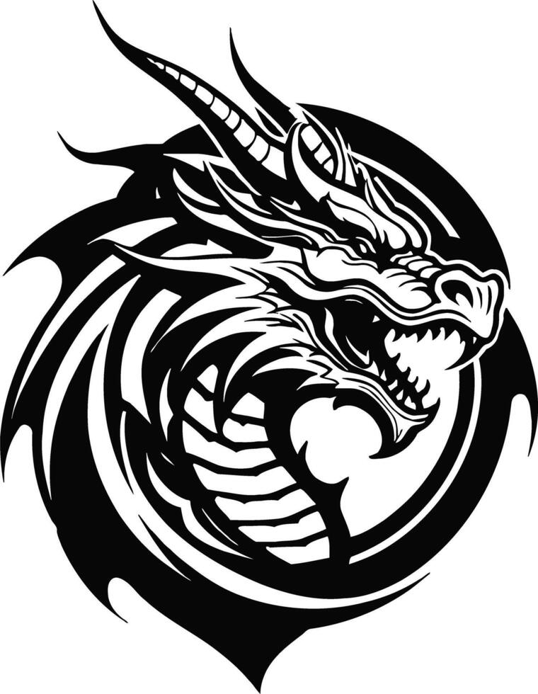 Epic Dragon Head vector