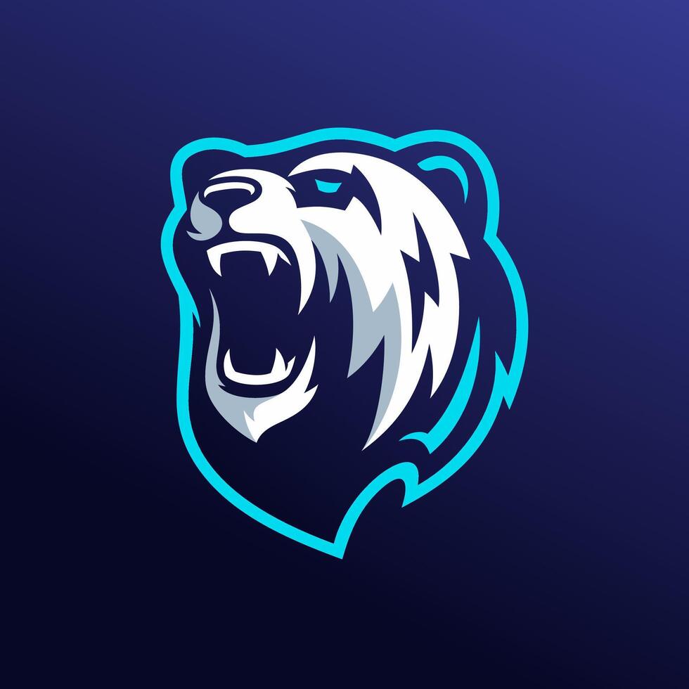roar bear icon vector
