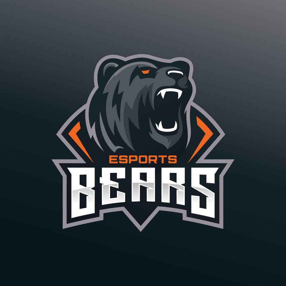 bear icon badge vector