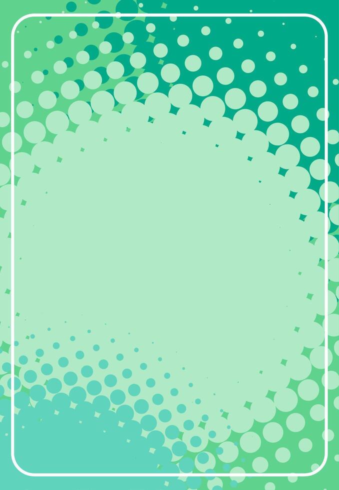 A light green abstract background with a halftone dot pattern and featuring a blank white frame or border in the middle, creating a clean and modern design with a subtle texture. vector