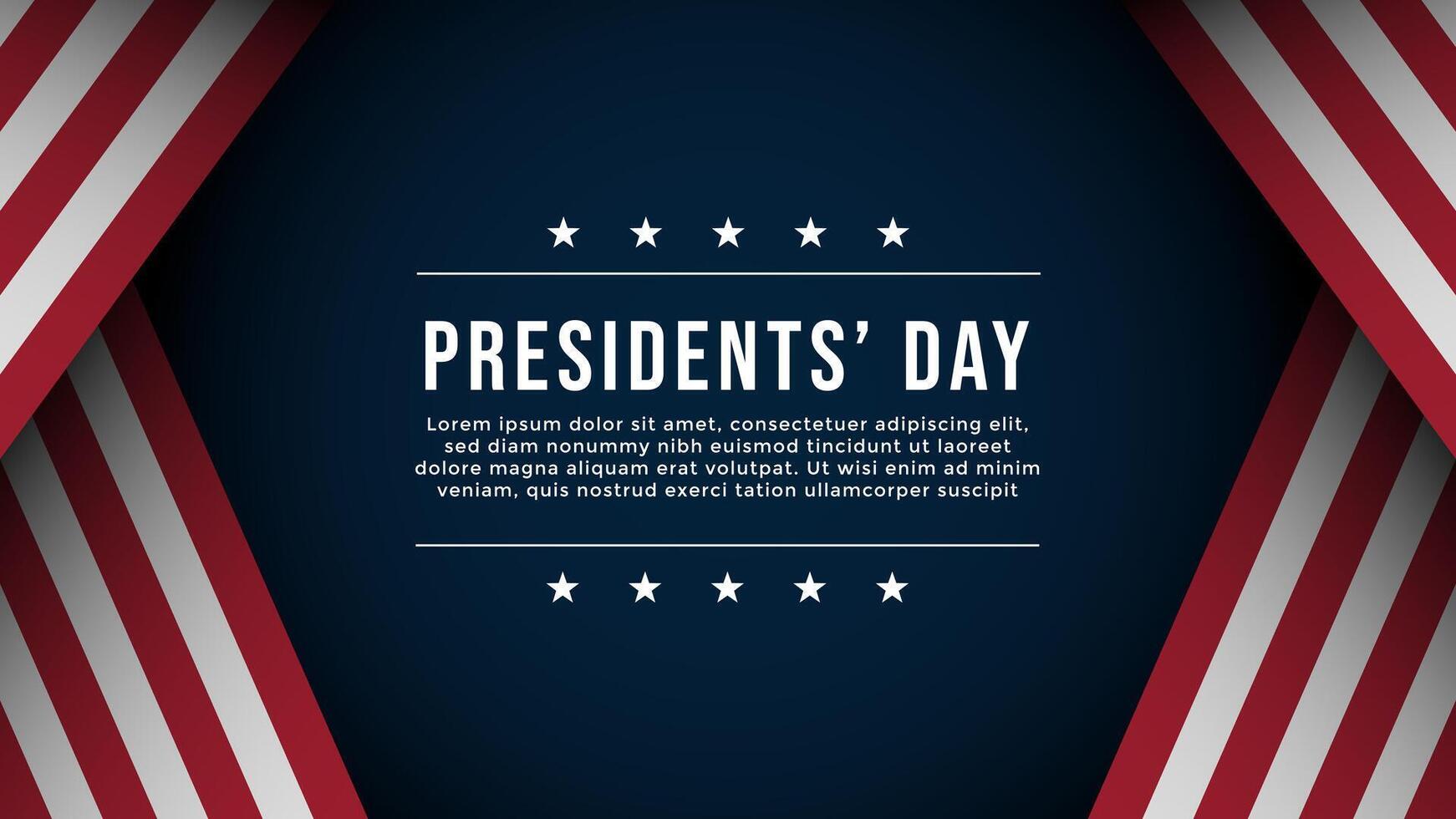 United States of America Presidents' Day greeting template background vector