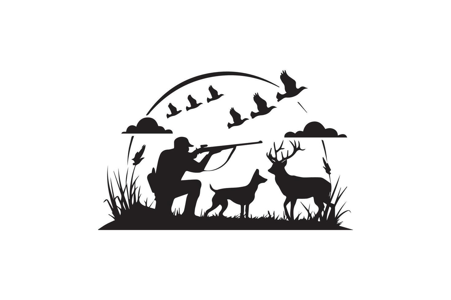 Wildlife and Hunting Symbols vector
