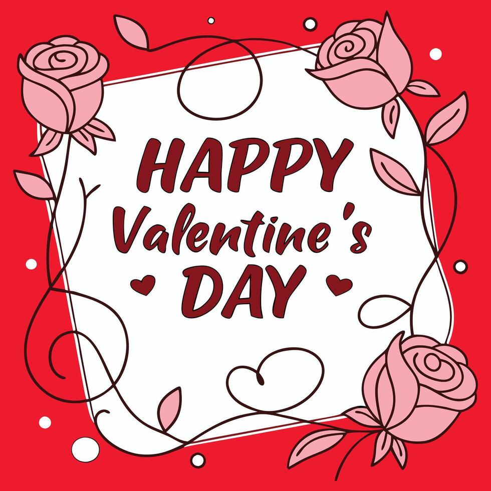 Charming Valentine's Day Background with Elegant Details vector