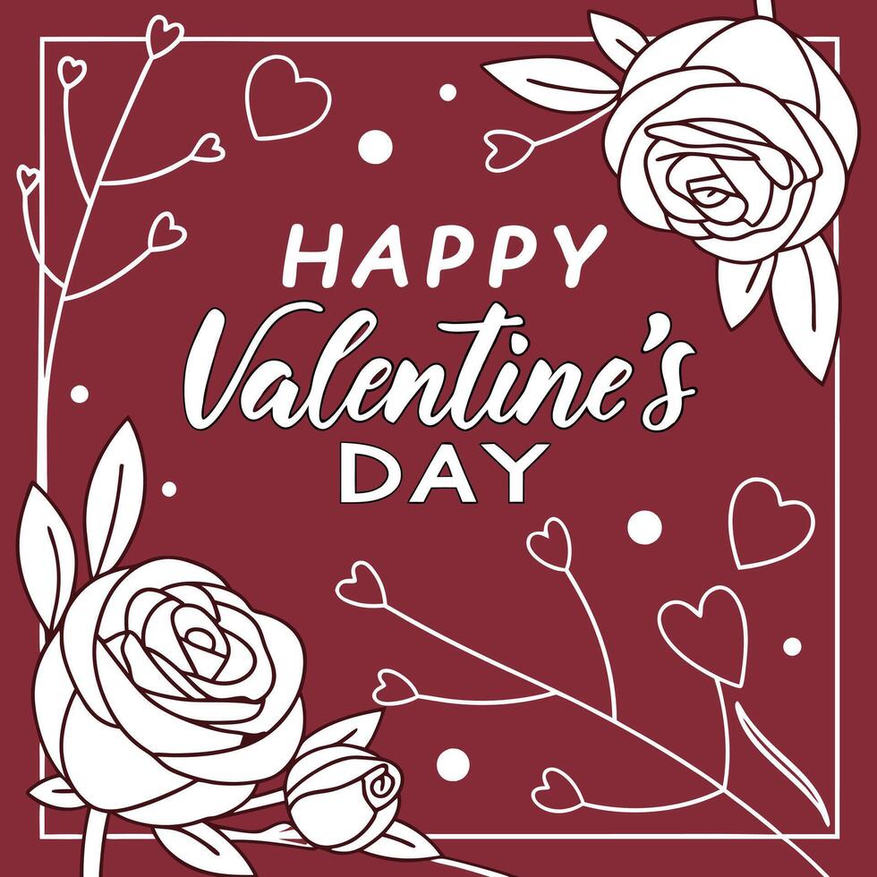 Red and Pink Valentine's Day Wallpaper for Festive Designs vector