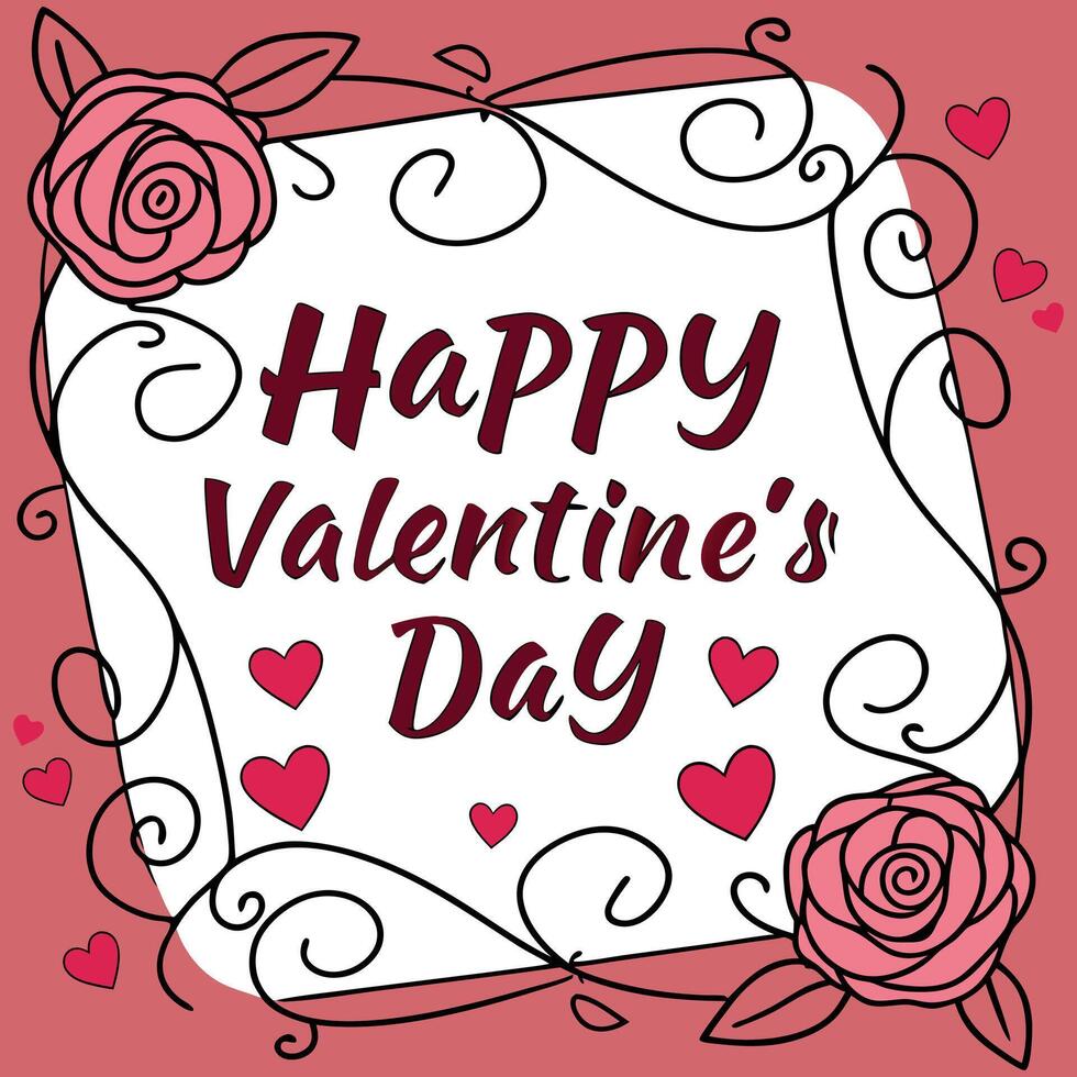 Romantic Valentine's Day Backdrop for Cards and Invitations vector