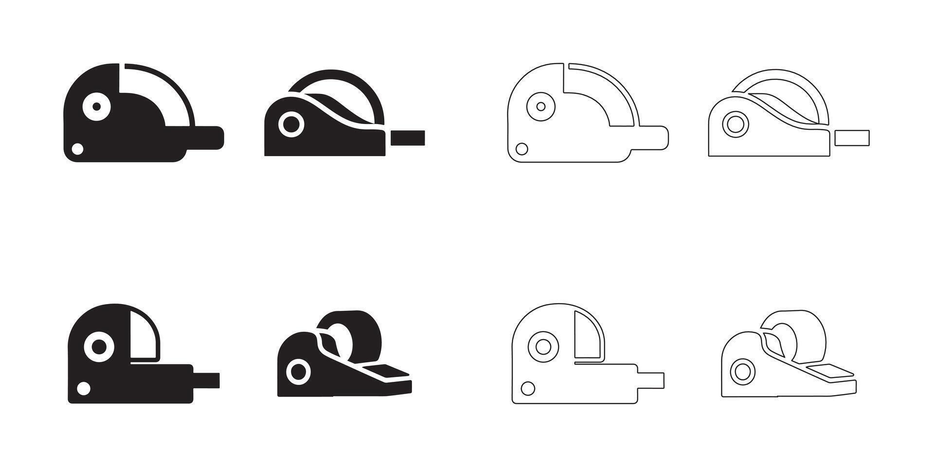 Tape Dispenser Icon Set with Clean Lines vector