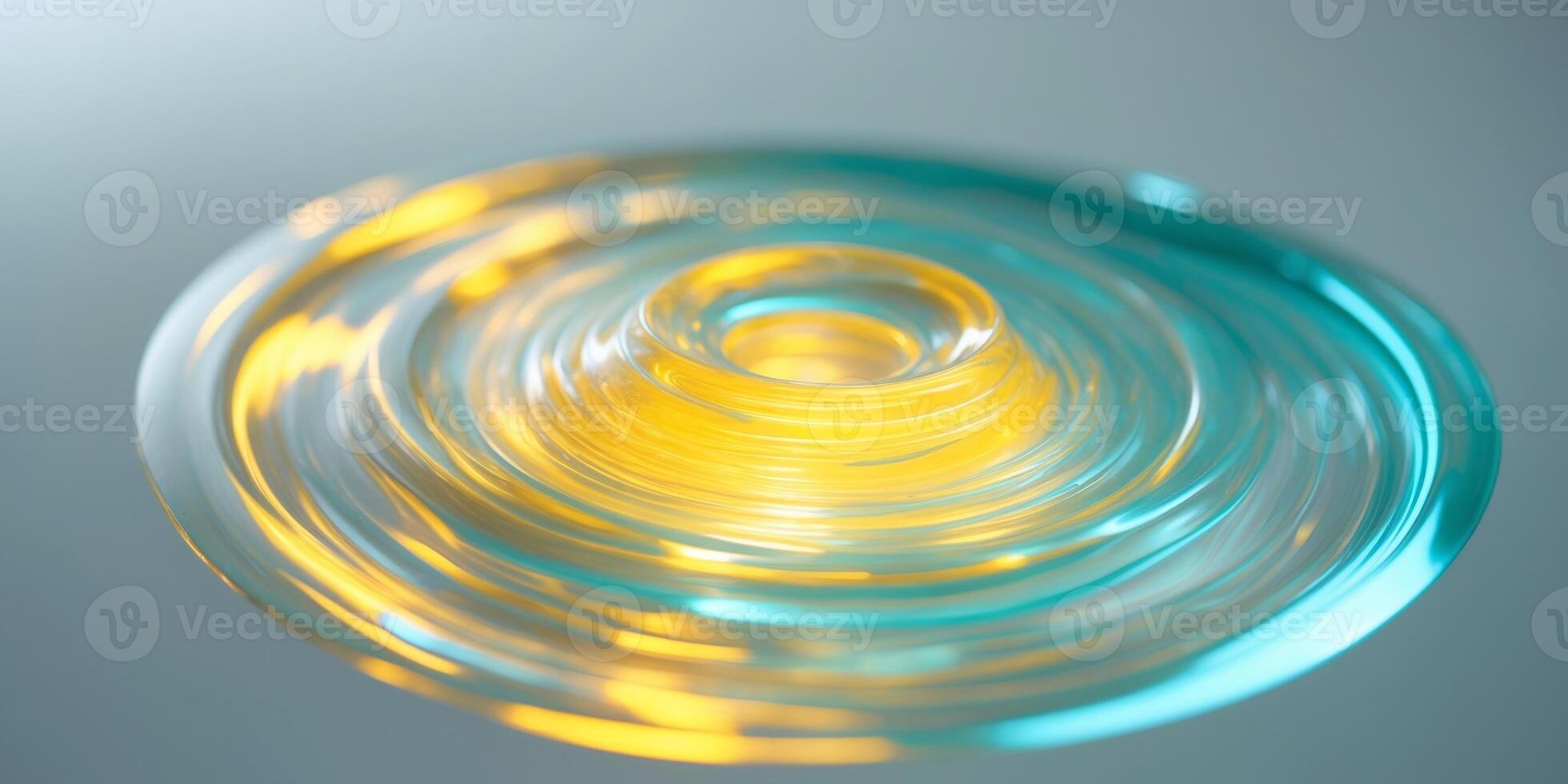 A spinning object with a yellow and blue color photo