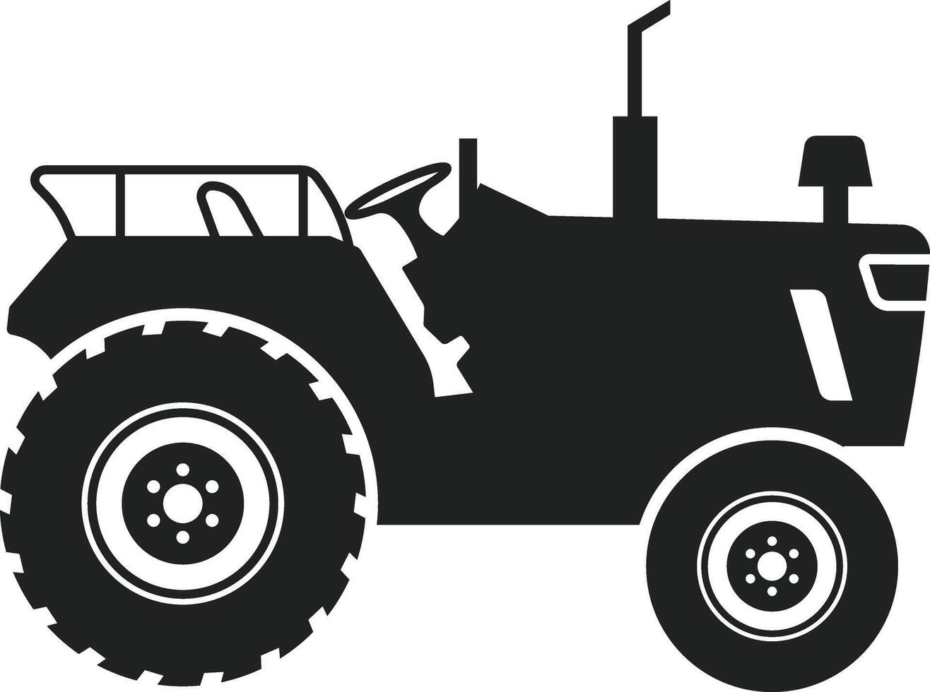 Farm Tractor Illustration, Farm tractor retro sketch. Agricultural machinery illustration. vector