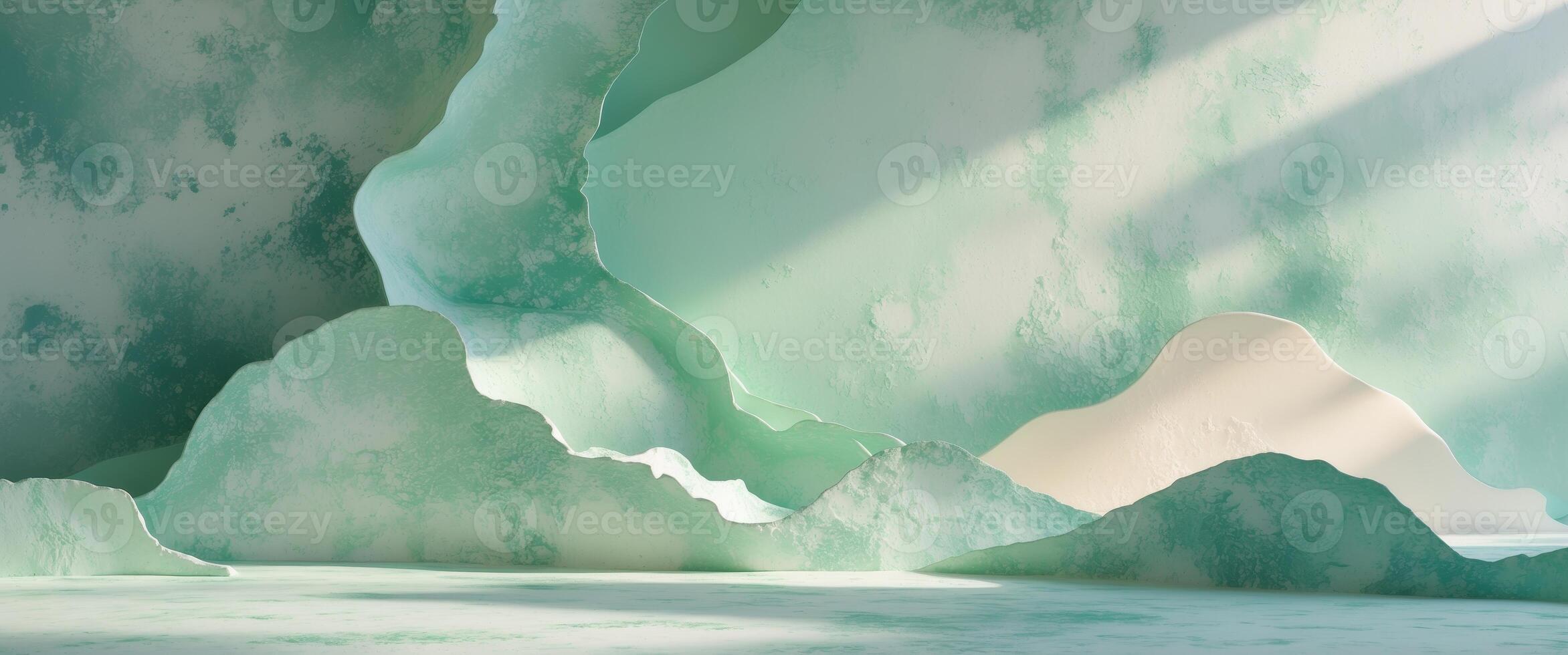 Textured backdrop with a mix of green and blue hues in an abstract design photo