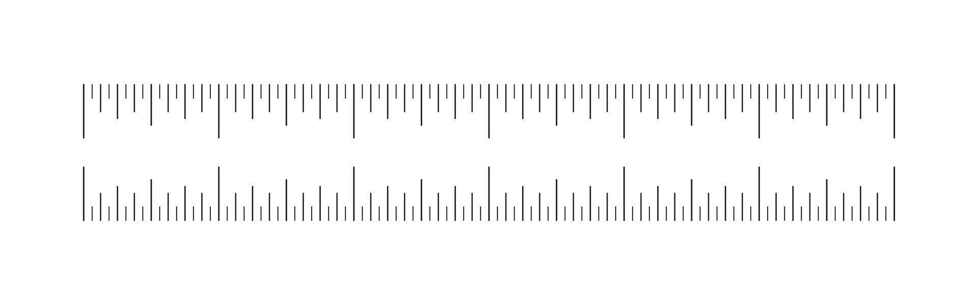 6 inches measuring tool. Scale for ruler in inches. Length measurement math, distance, height. Inches measuring scale. Metrics indicator inch. Sewing tool. vector