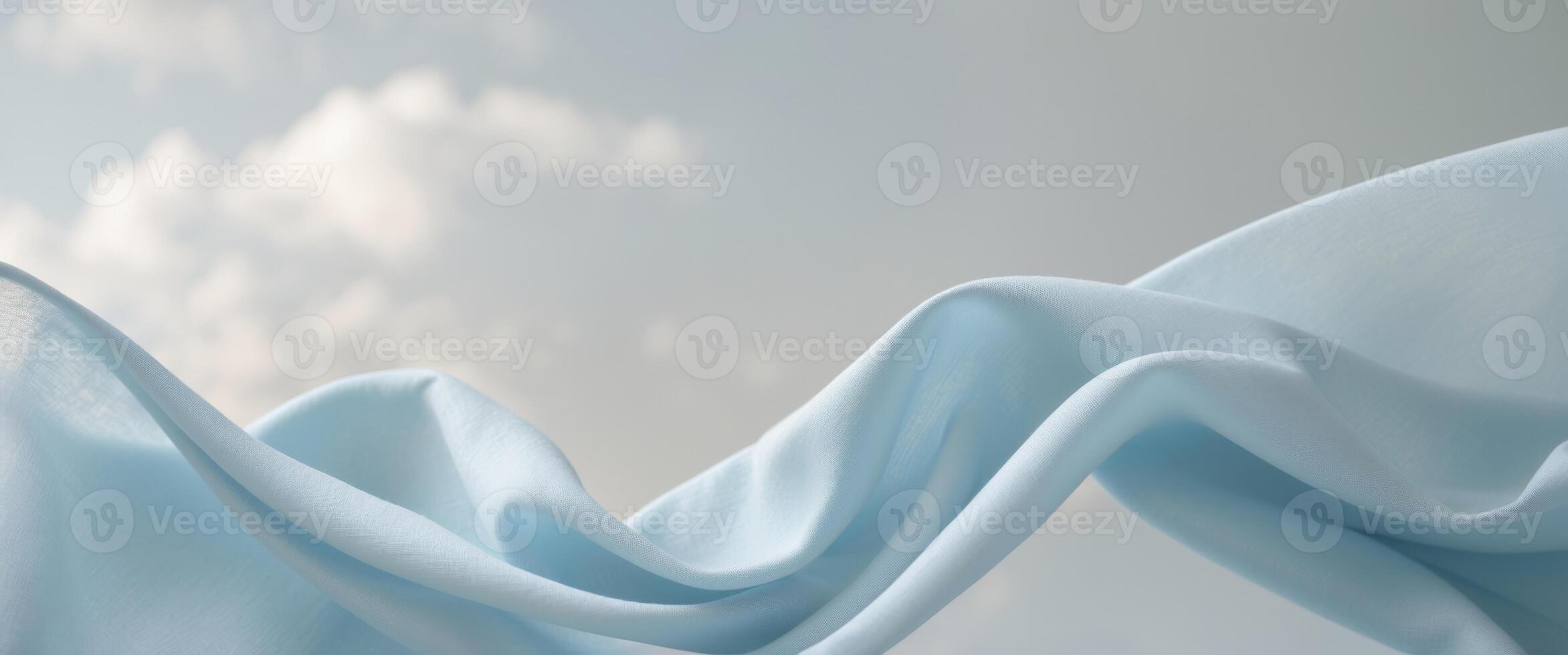 Abstract Light Blue Fabric Draped Softly photo
