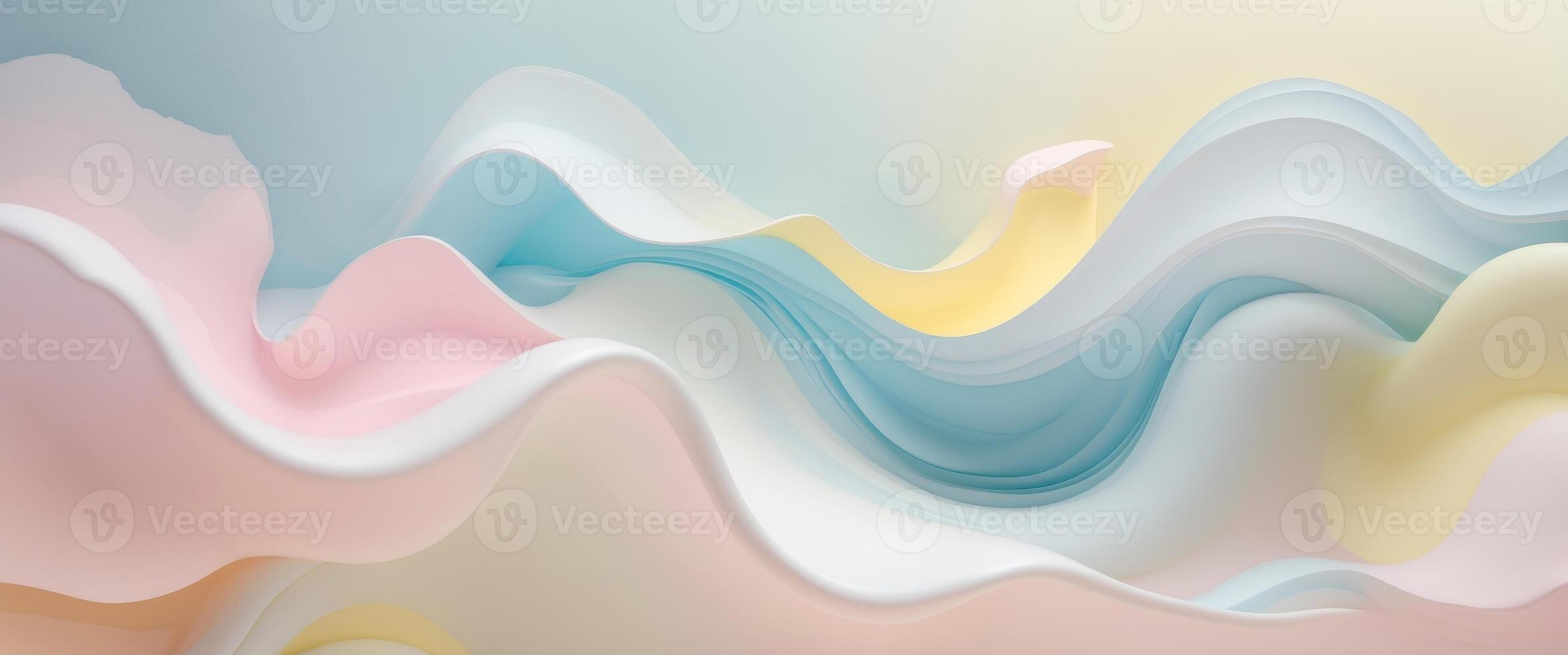 Pastel colored abstract background with fluid melting shapes creating a beautiful and unique design photo