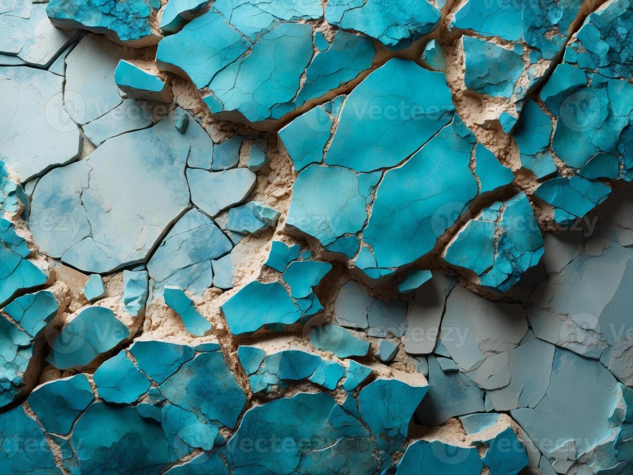 Broken motif turquoise stone texture background material photo