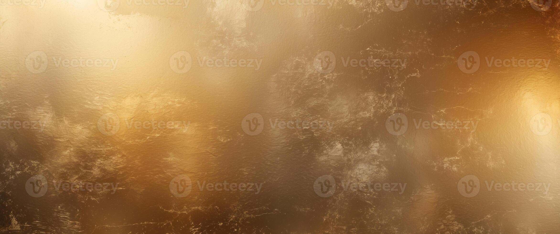 Vintage distressed look created by gold metallic gradient background with subtle grunge texture. photo