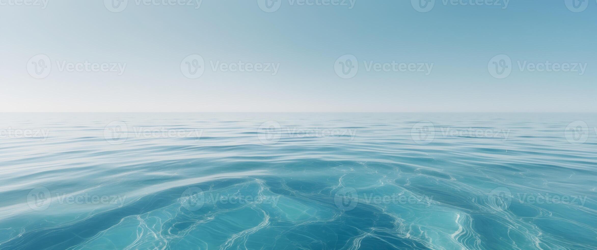 Ocean Mirror Effect Reflecting Earth with Crystal Clear Waters and Open Space for Text or Messaging photo