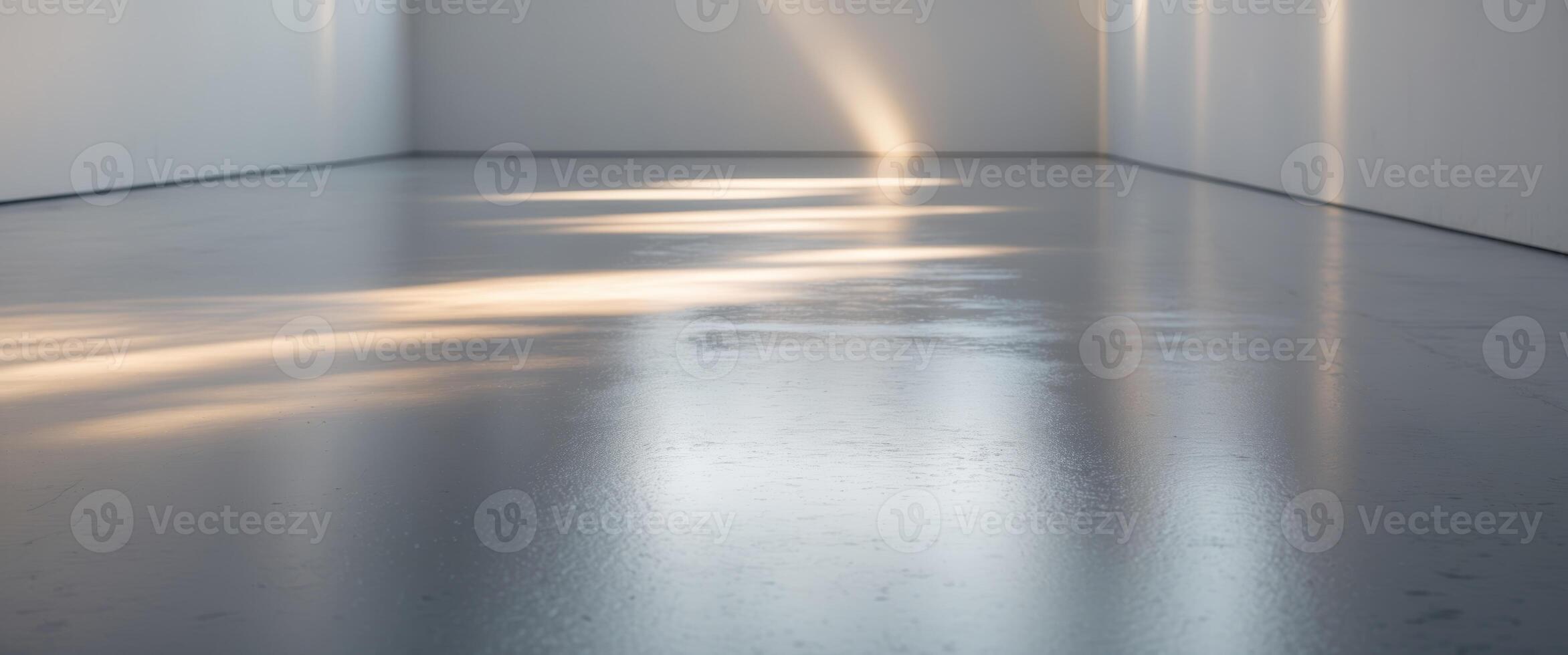 Polished Concrete Floor Reflecting Light photo