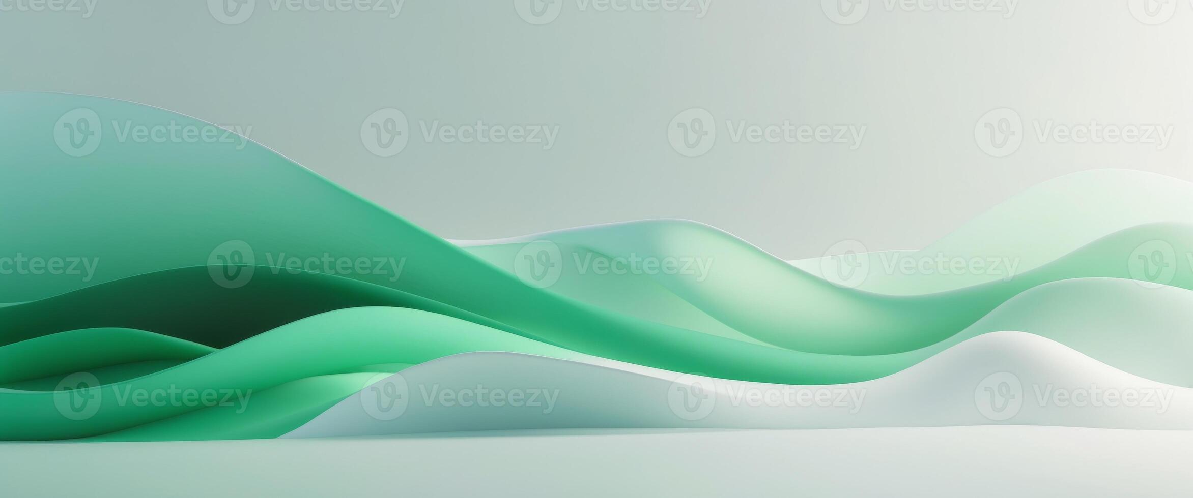 Smooth transition of colors from green to white in a gradient background photo