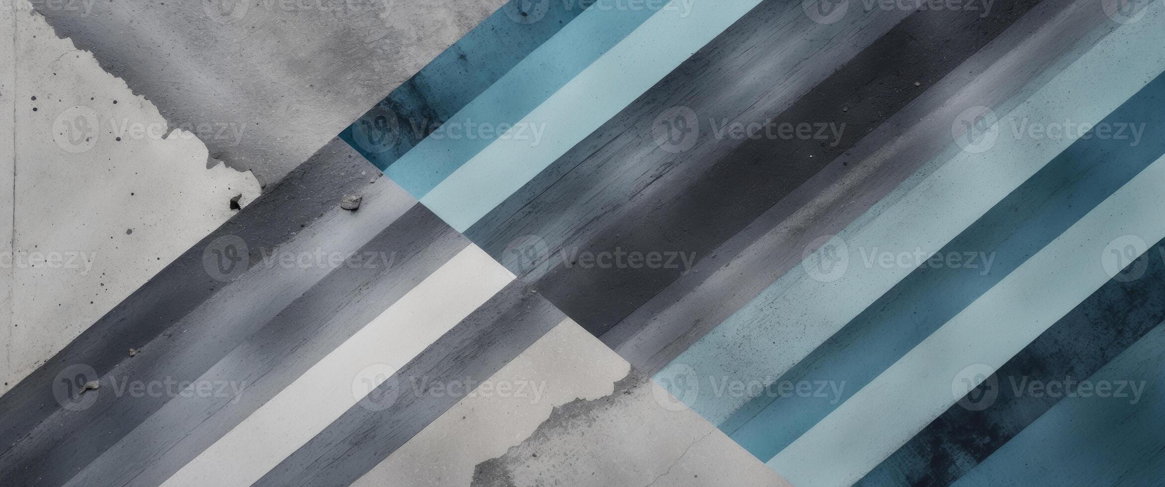 Abstract concrete wall with diagonal color gradients Shades of gray and blue create a textured backdrop. photo