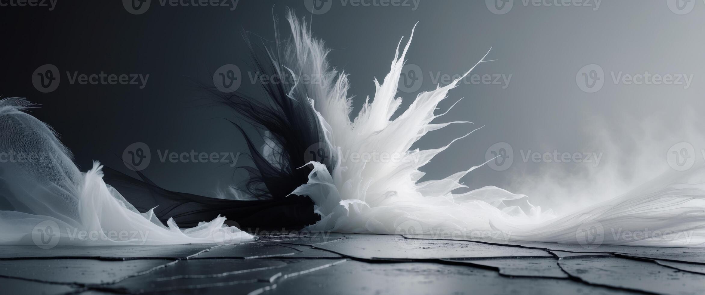Abstract Concept of Energy and Creation in Darkness photo