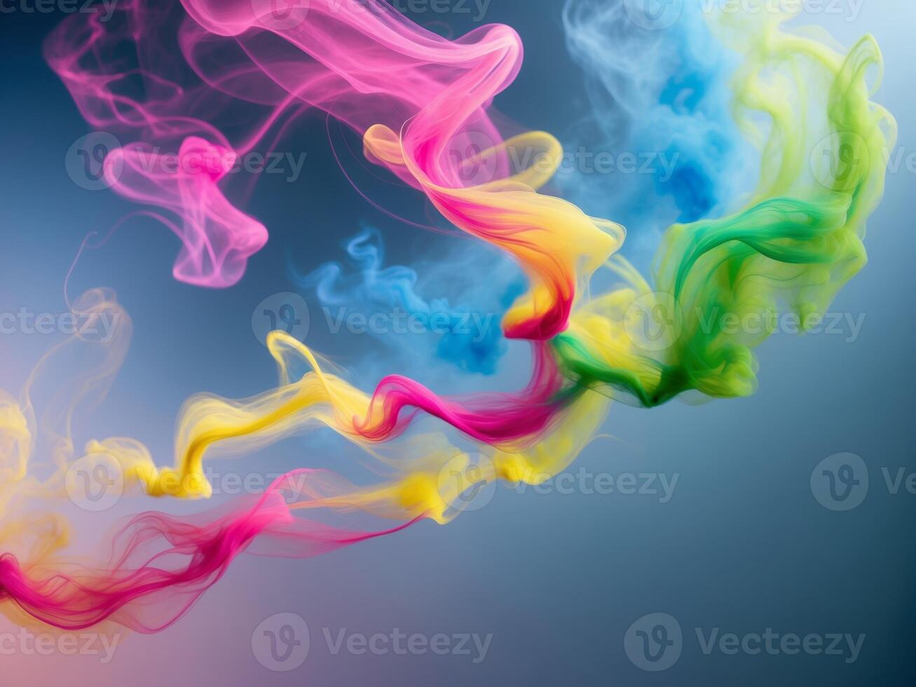 Abstract Colorful Smoke Swirls and Vapor. photo
