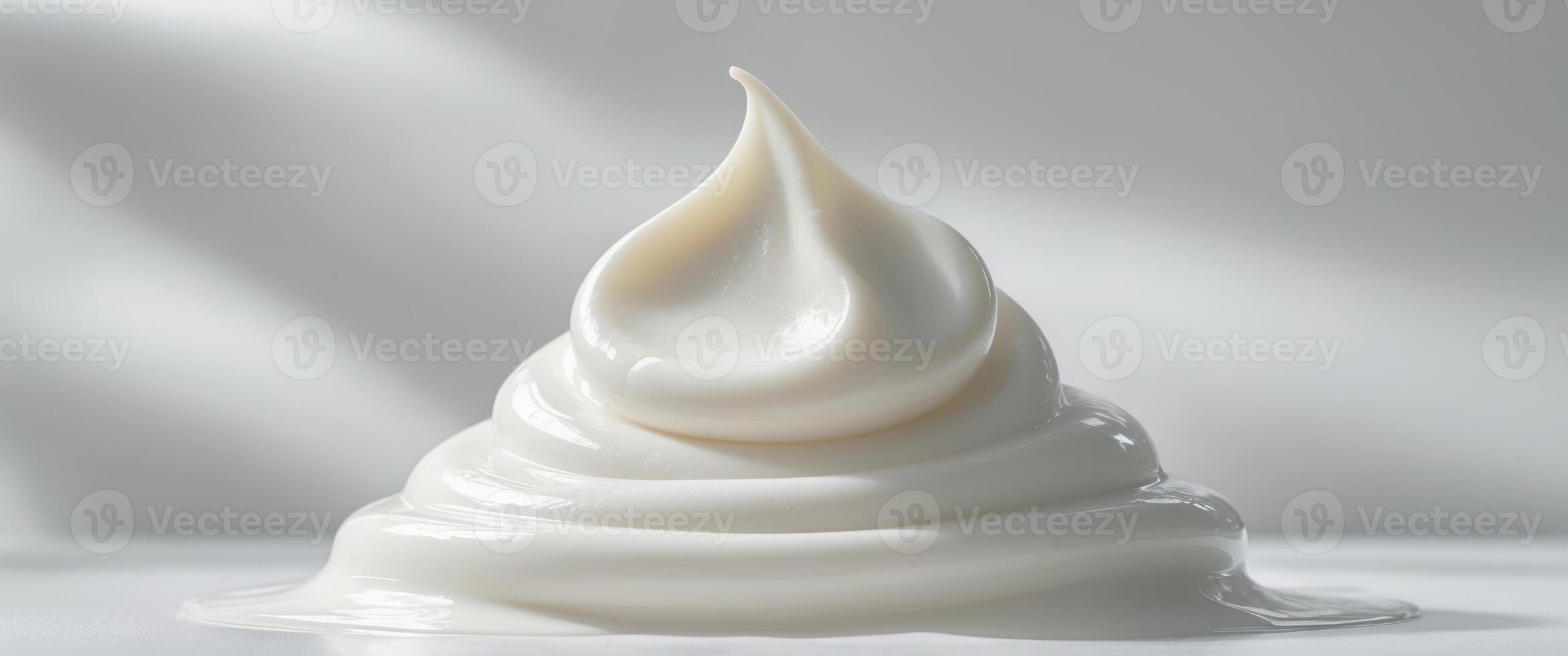Creamy White Lotion Texture for Skincare Beauty Product Background. photo