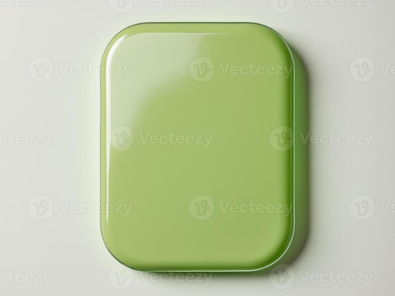 a simple green rectangle with rounded corners photo