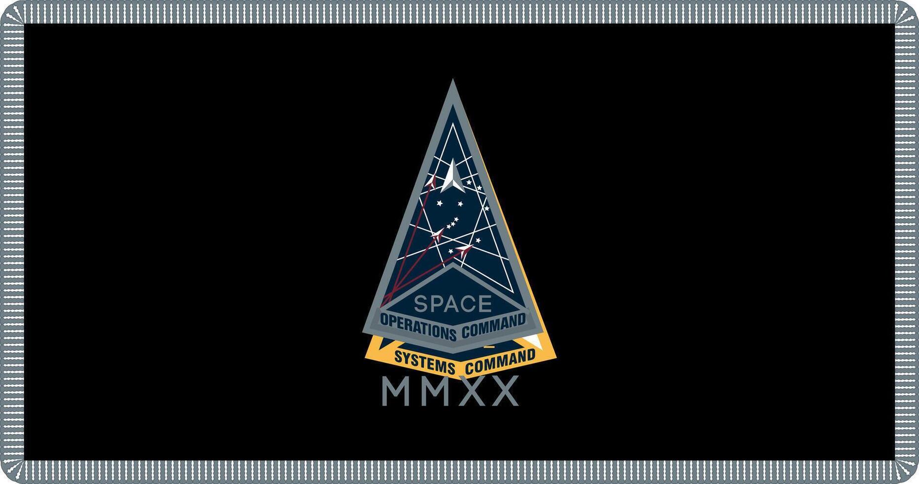 Space Operations Command Flag Illustration Premium Quality vector