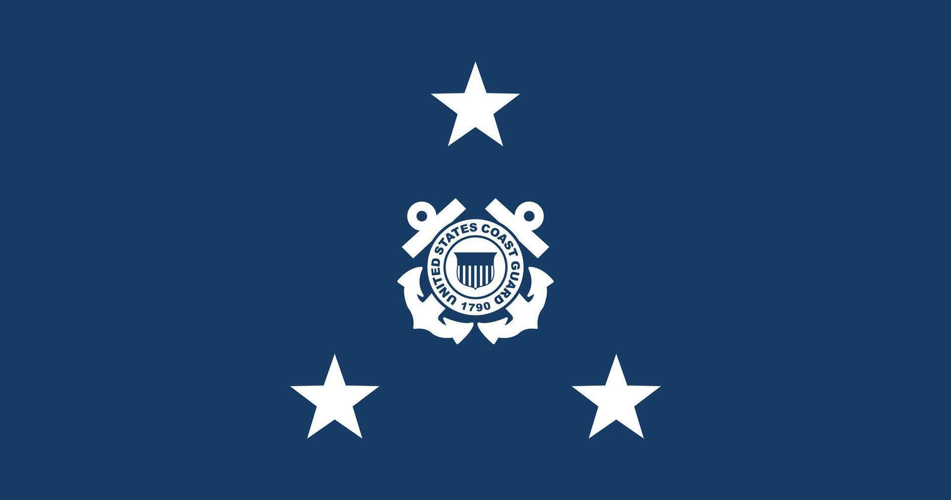 United States Coast Guard Vice Admiral Flag Illustration Premium Quality vector