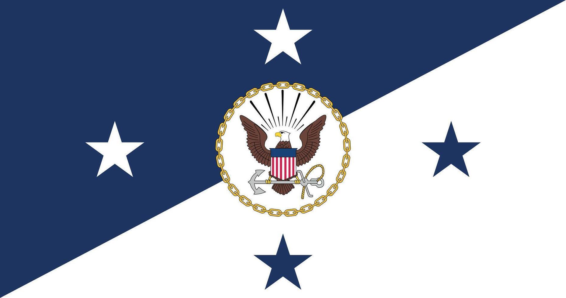 United States Chief of Naval Operations Flag Illustration Premium Quality vector