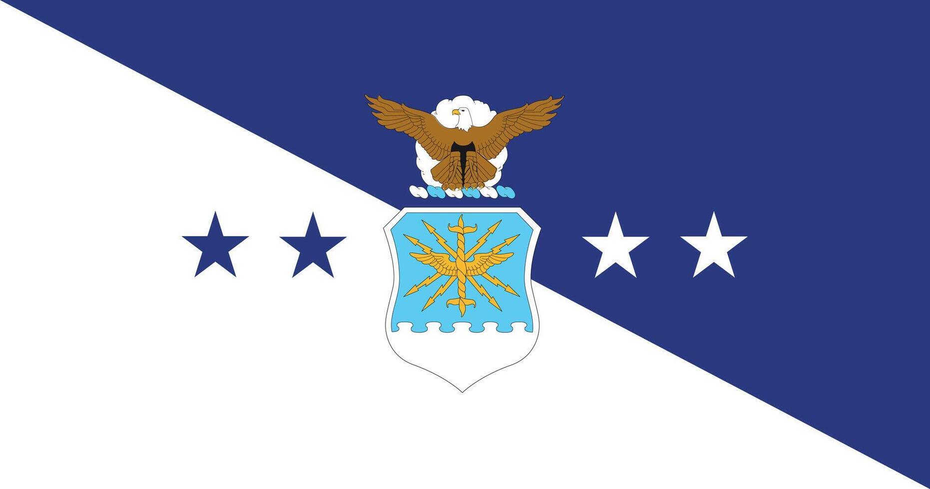 Chief of Staff of the United States Air Force Flag Illustration Premium Quality vector