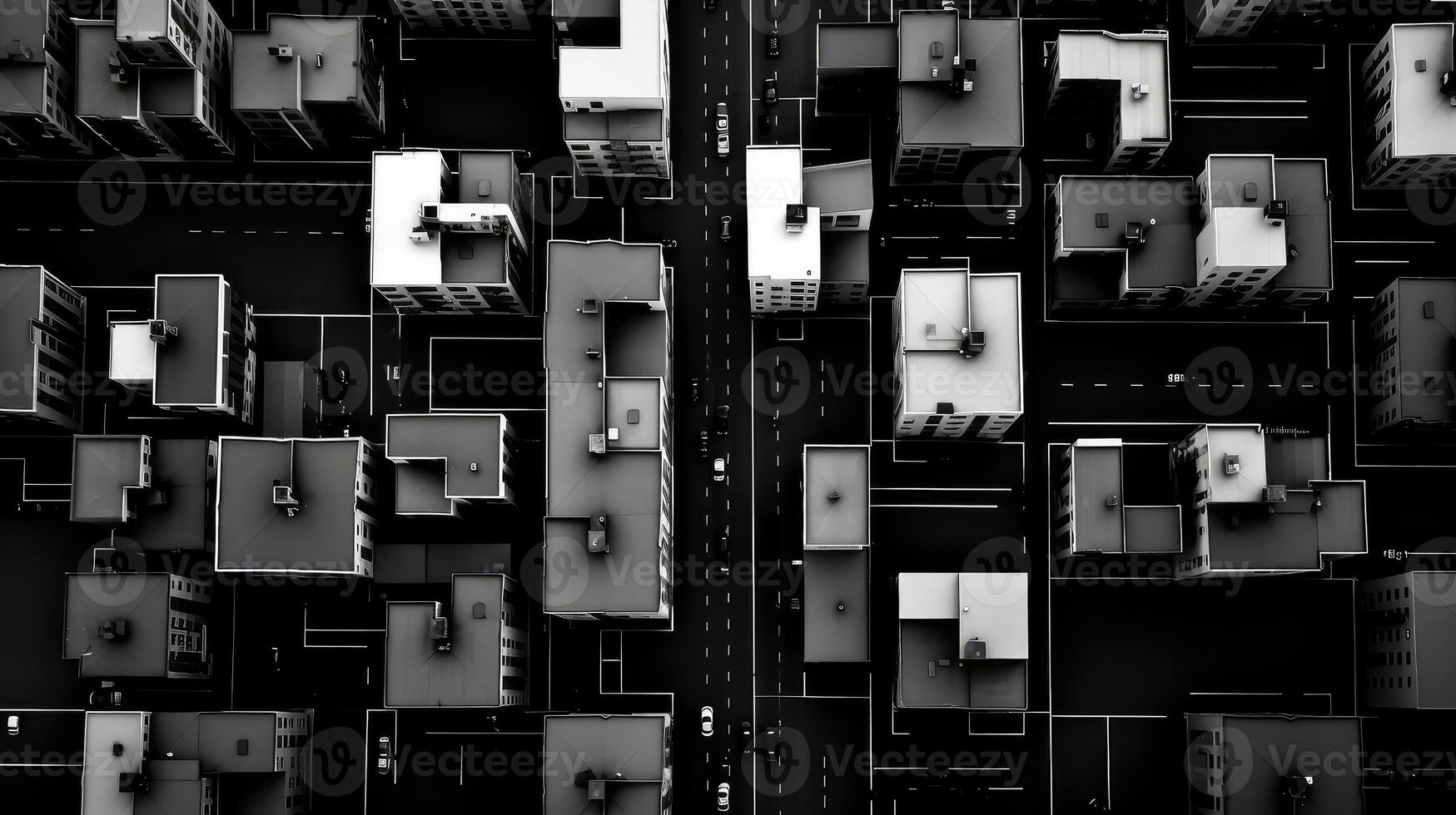 aerial black and white geometrical photo
