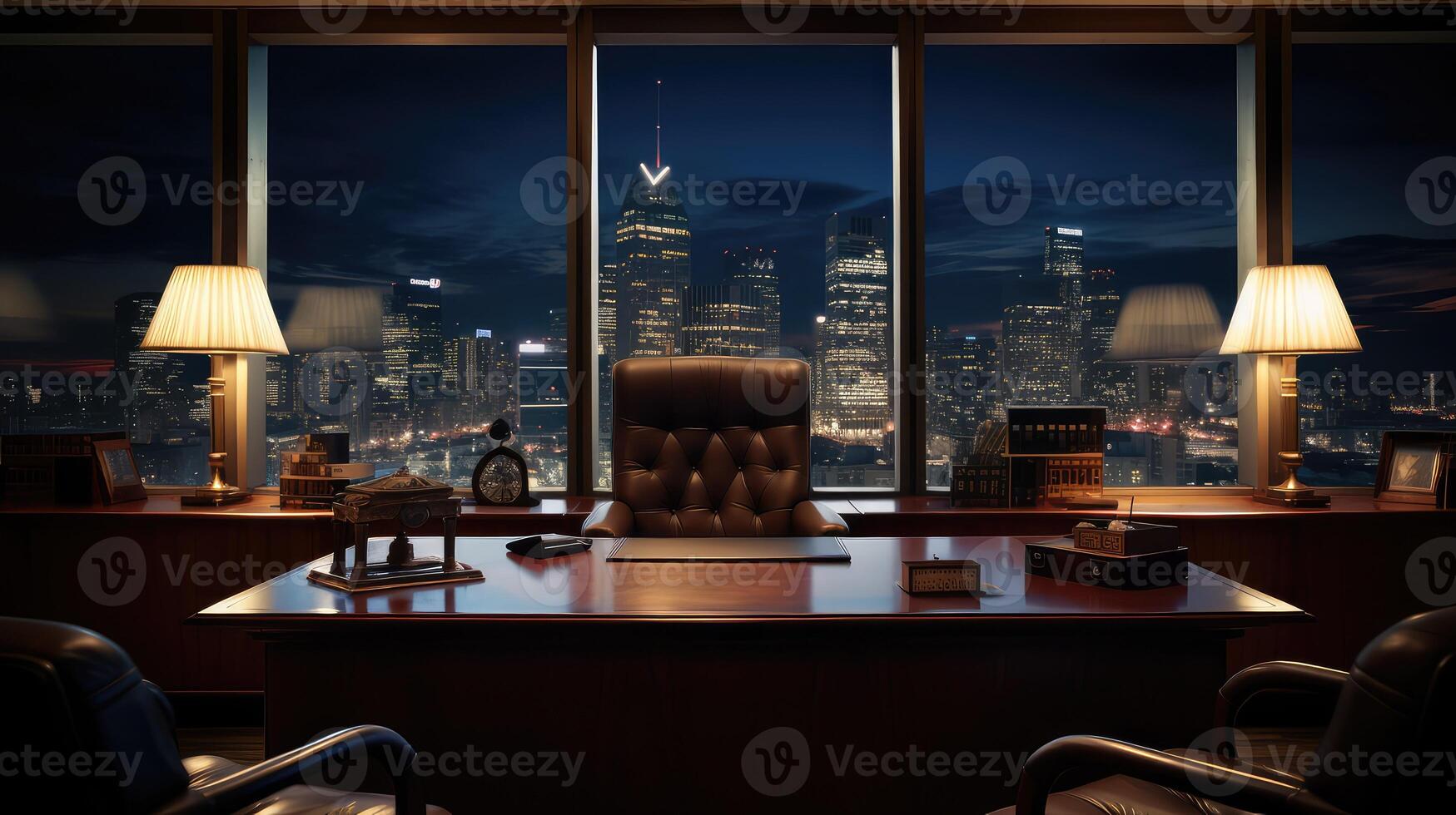 leather executive office background photo