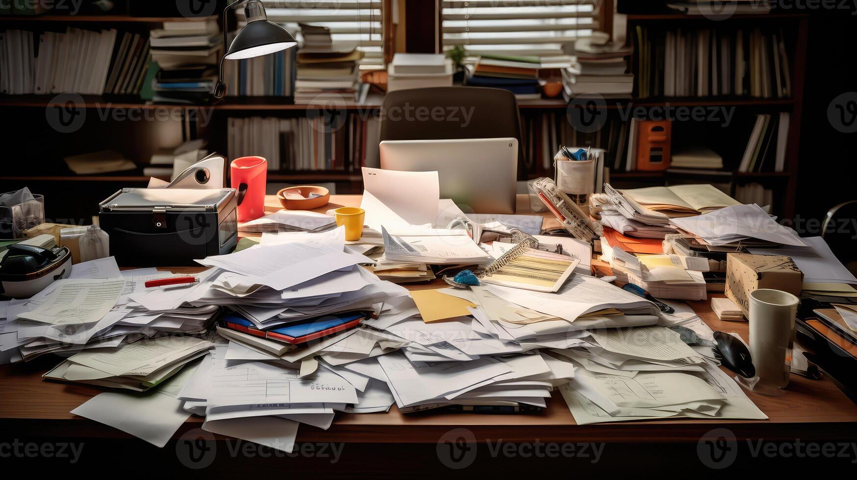 papers office trip hazard photo