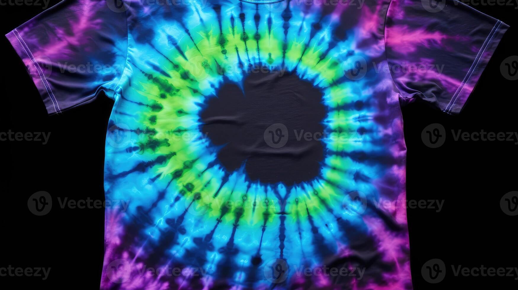 vibrant tie dye black photo
