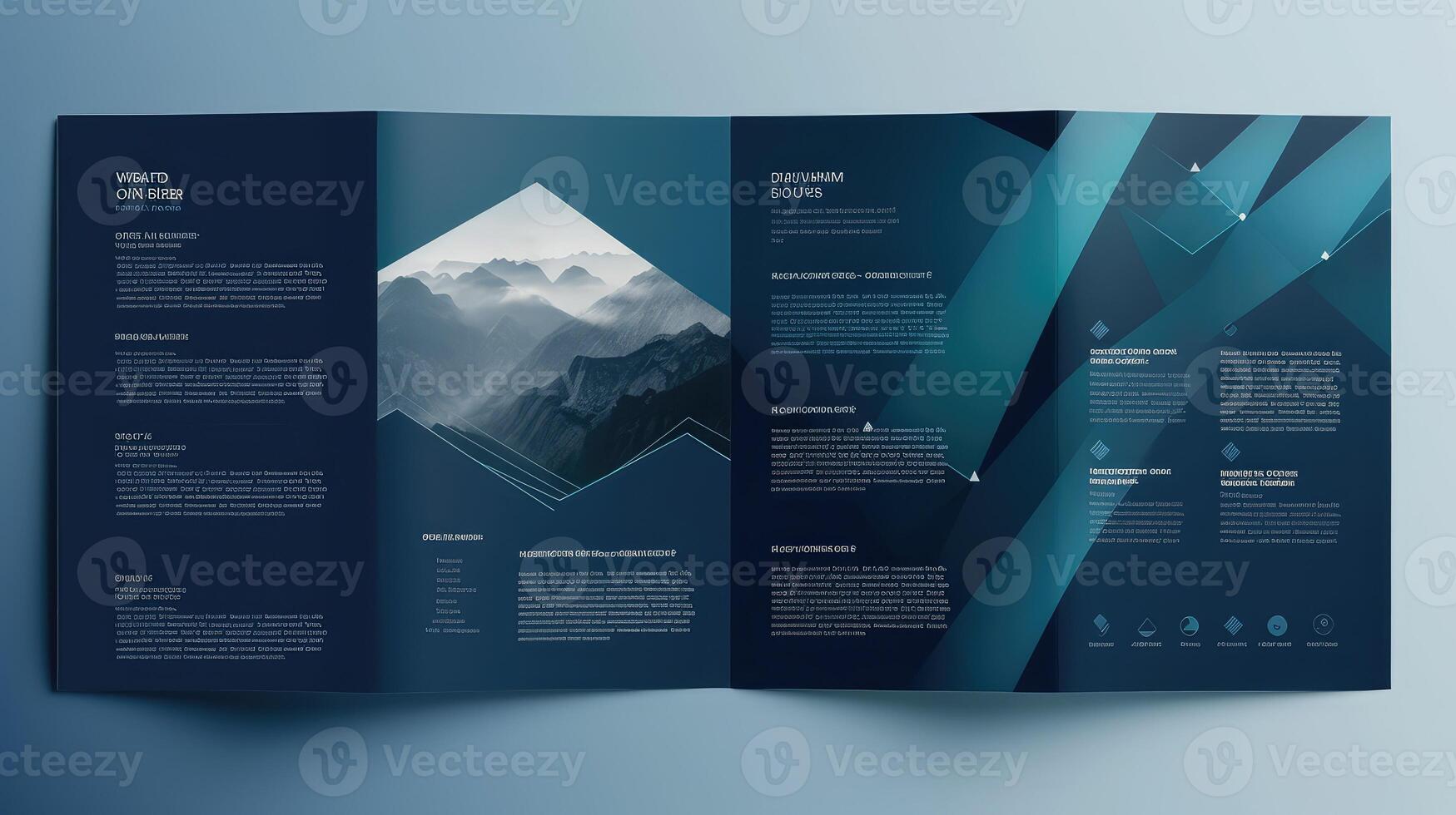 navy brochure template blue photo