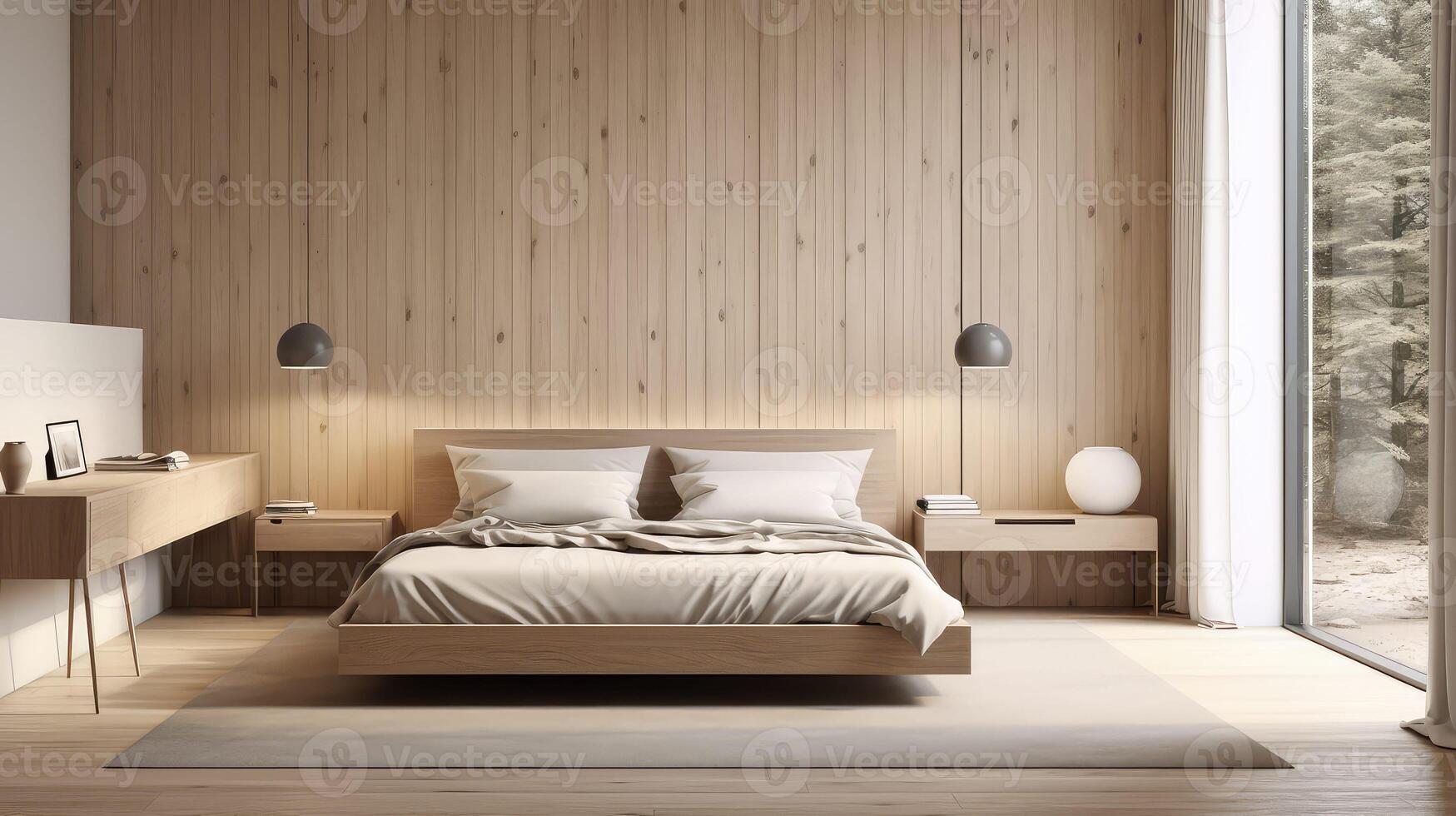 neutral wood wall photo