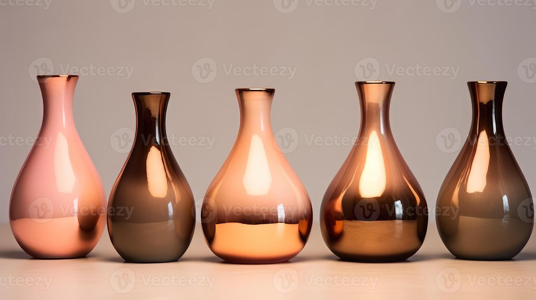 vases rose gold gradient photo